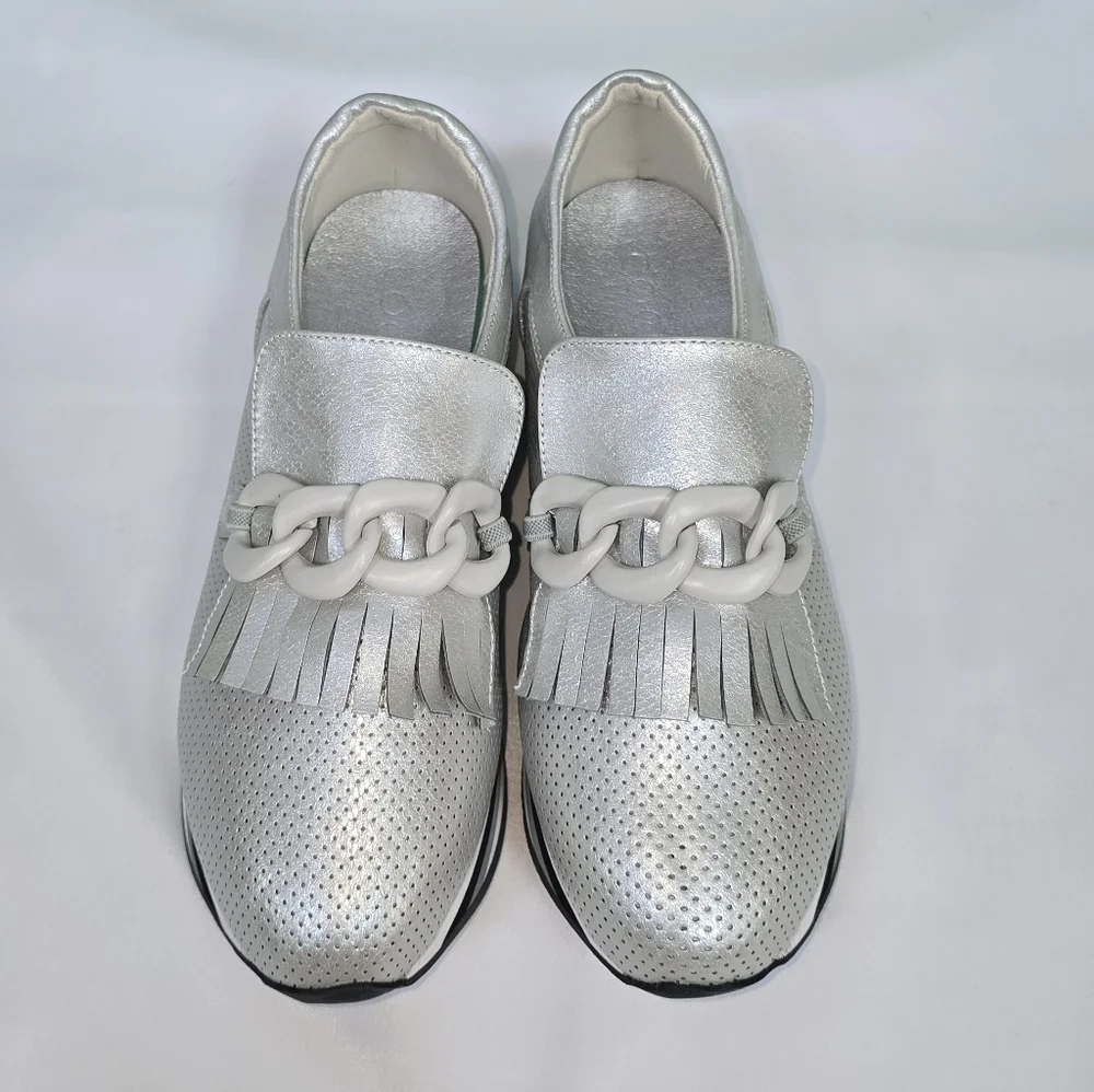 COCONUTS by Matisse Bess Metallic EVA Platform Loafer Sneaker Hybrid Size 7
